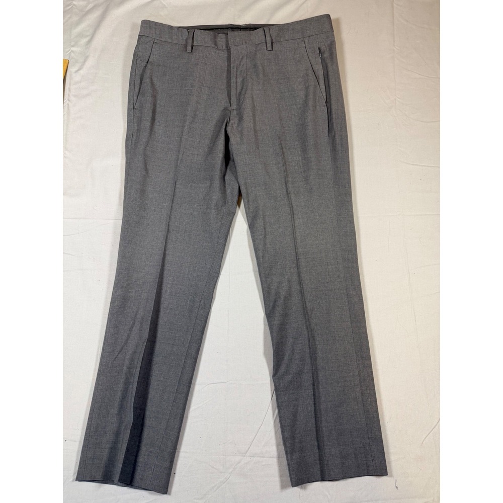 Bonobos Slim Fit Gray Wool Dress Pants Mens Size 32 x 28 Heathered Trousers